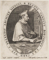 TvB G 2458
<br/>
Portret Carolus Borromeus
<br/>
<em>Sadeler I, Raphael (1560-1628 of 1632)</em>